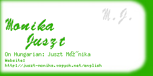 monika juszt business card